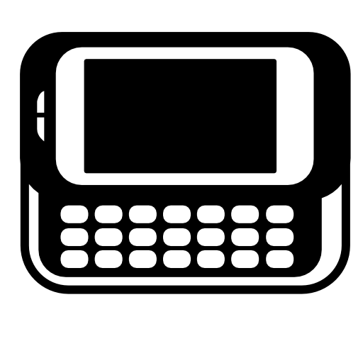 Horizontal mobile phone with keyboard
