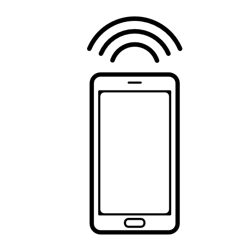 Mobile phone with connection signal