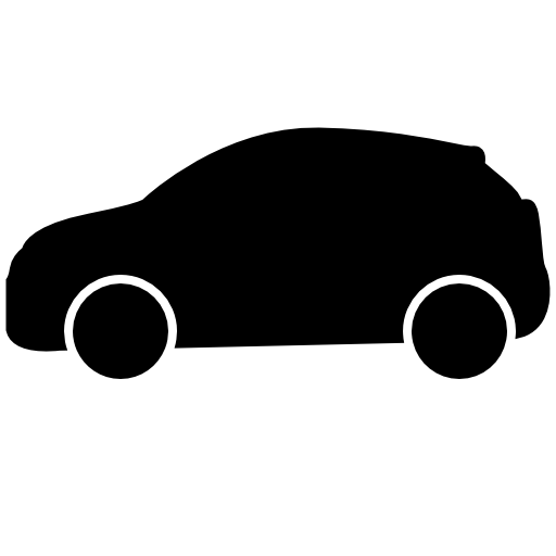 Car black side silhouette