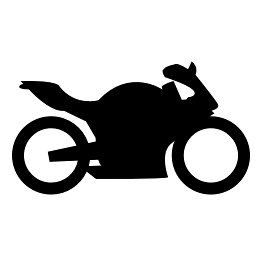 Motorcycle of big size black silhouette