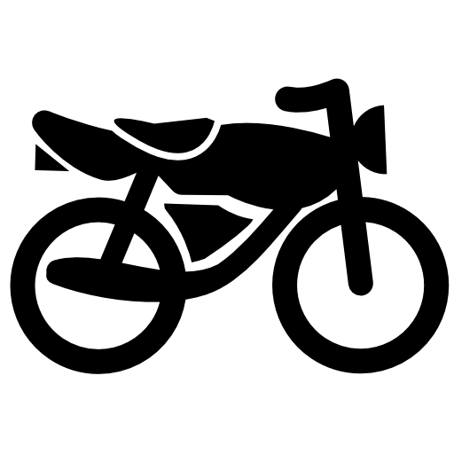 Black motorbike silhouette