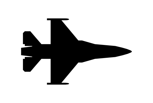 Fighter jet silhouette