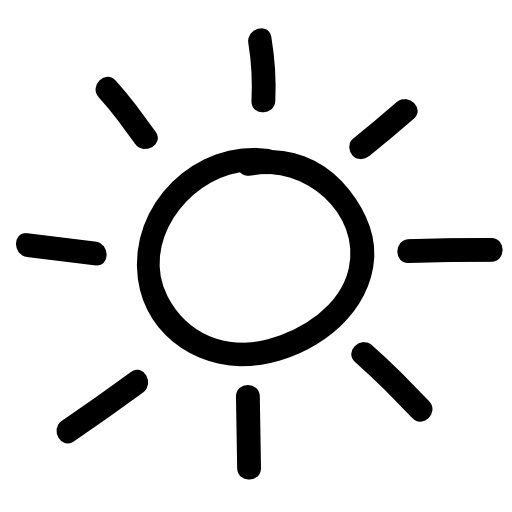 Sun hand drawn symbol