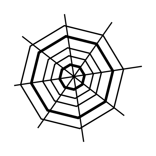 Halloween octagonal spider web