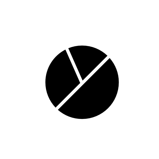 Pie chart circle, IOS 7 interface symbol