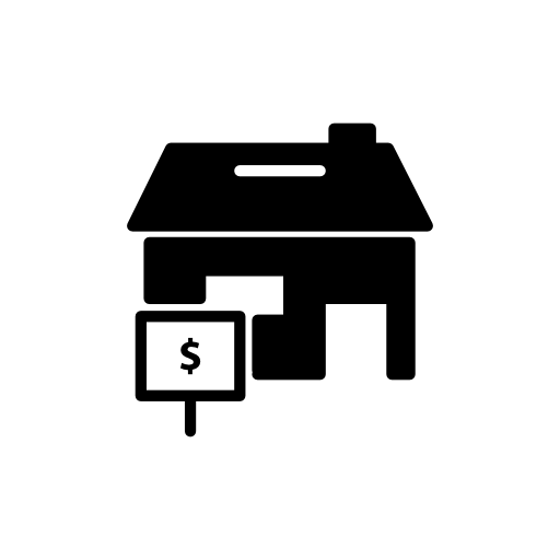 House with a signal with dollar symbol