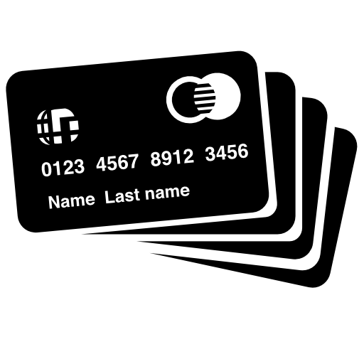 Credit cards silhouette