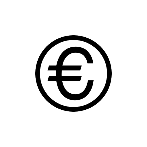 Euro coin outline