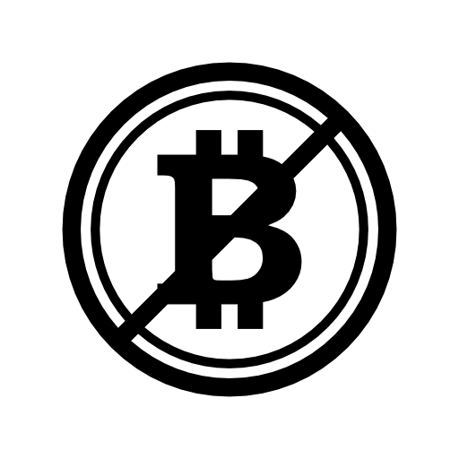 Bitcoin not accepted symbol with a slash