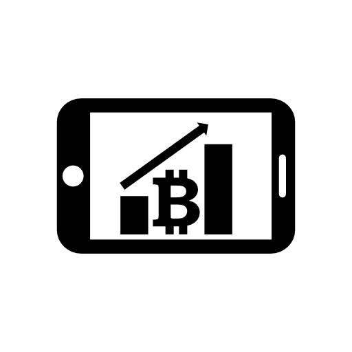 Bitcoin mobile phone graphic