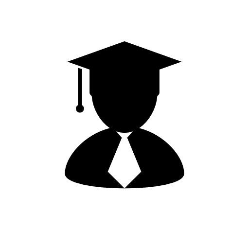Graduate man silhouette