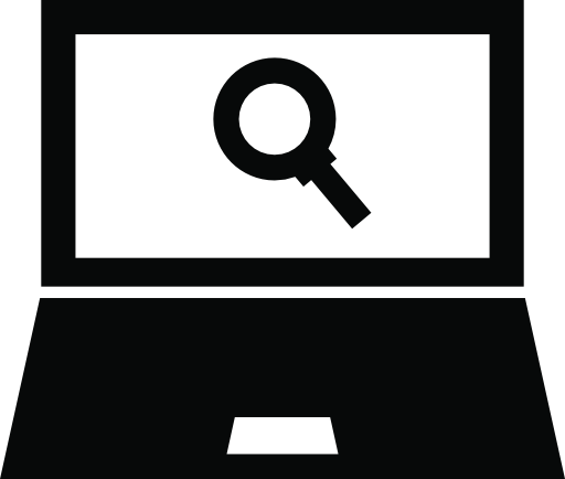 Magnifier on laptop screen
