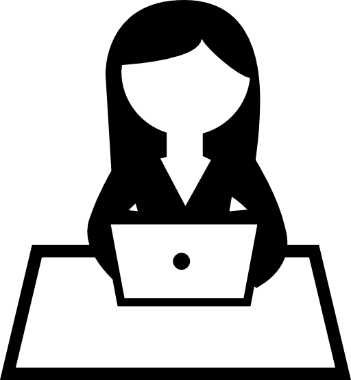 Girl working on computer
