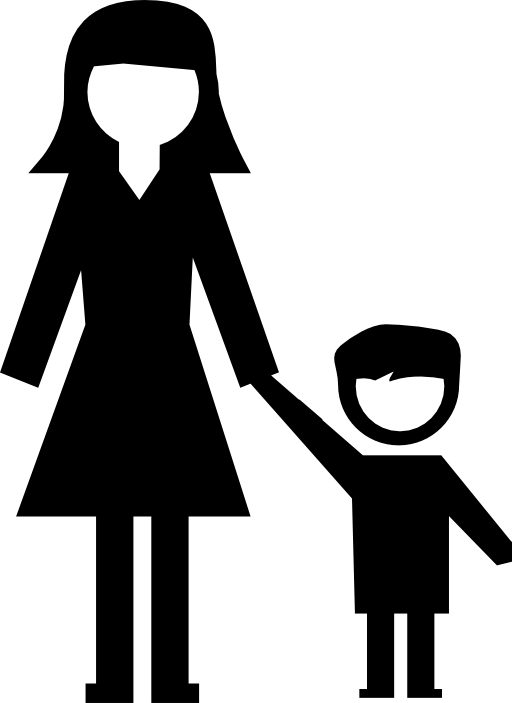 Teacher woman with little boy