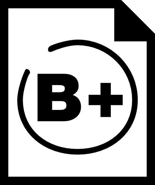 B student rating symbol