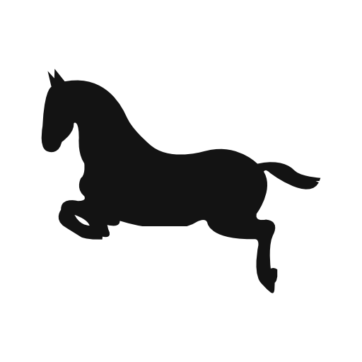 Horse jump silhouette