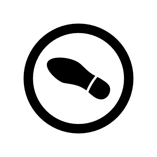 Shoe mark on a circle outline
