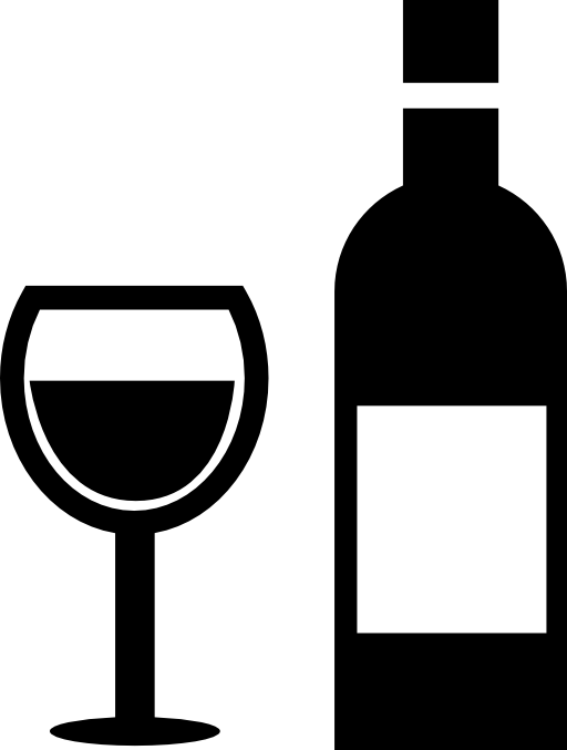 Glass and bottle of wine