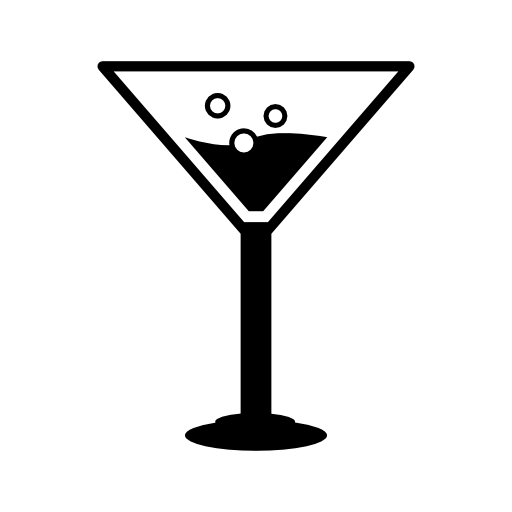 Cocktail drink on wine glass