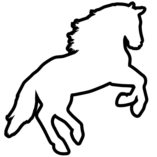 Horse jumping outline variant