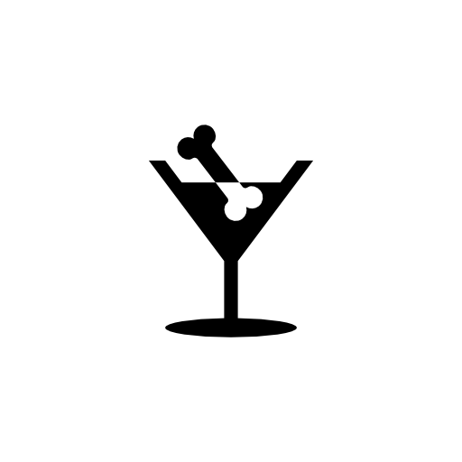 Cocktail drink with bone