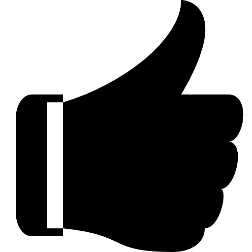 Thumbs up hand silhouette
