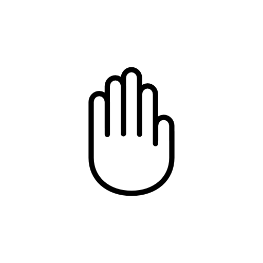 Hand showing palm outline