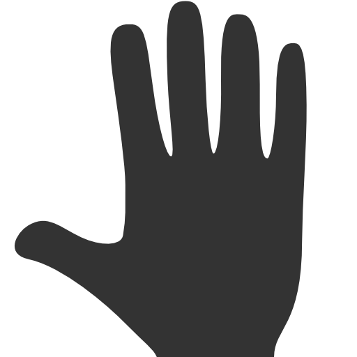 Whole hand silhouette