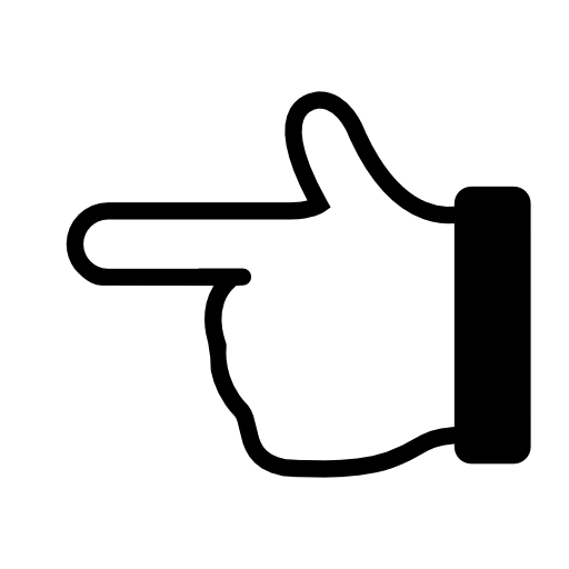 Hand with finger pointing to the left