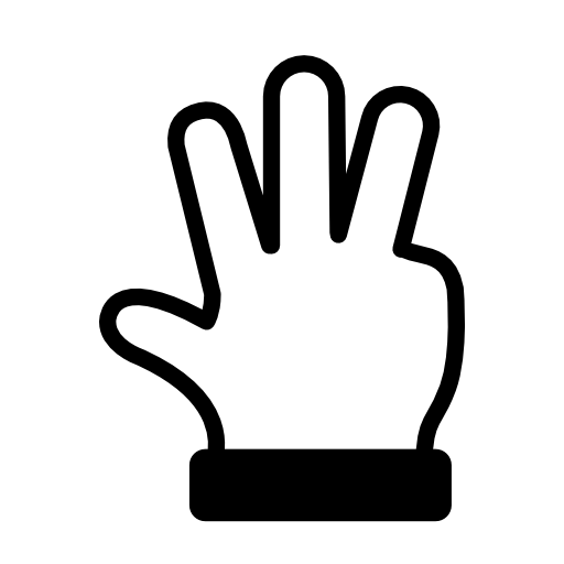 Hand showing number four gesture