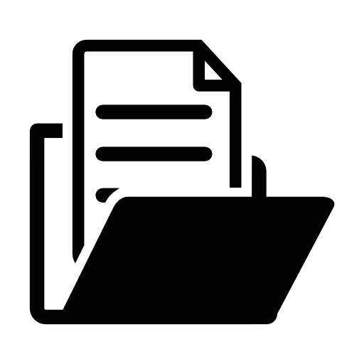 Open folder with document