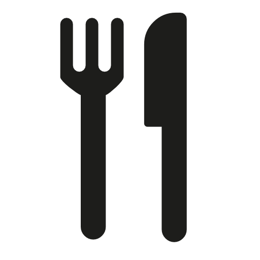 Restaurant interface symbol of fork and knife couple