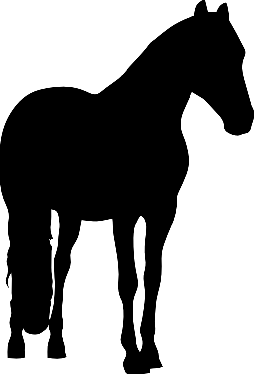 Horse black animal shape