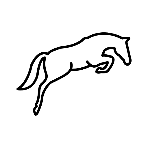 Jumping horse outline