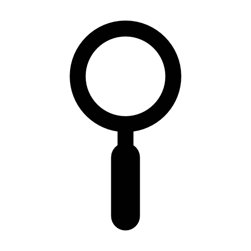 Magnifier tool in vertical position interface symbol