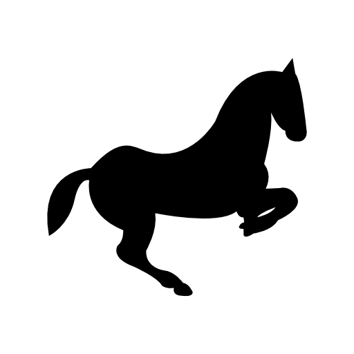 Jumping horse with foot bend