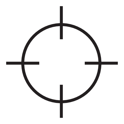 Aim, target, IOS 7 interface symbol