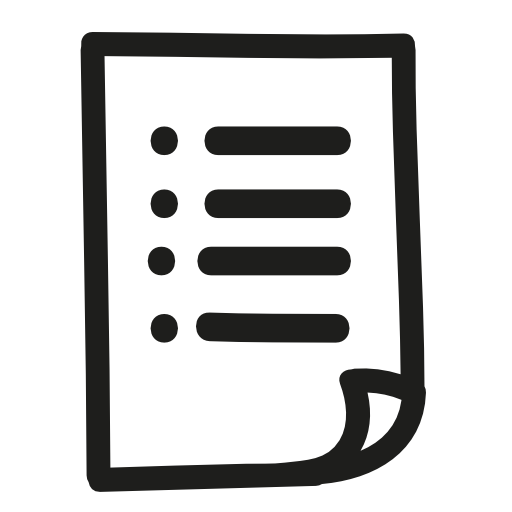 List paper hand drawn symbol