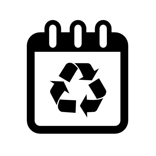 Recycling day calendar reminder page