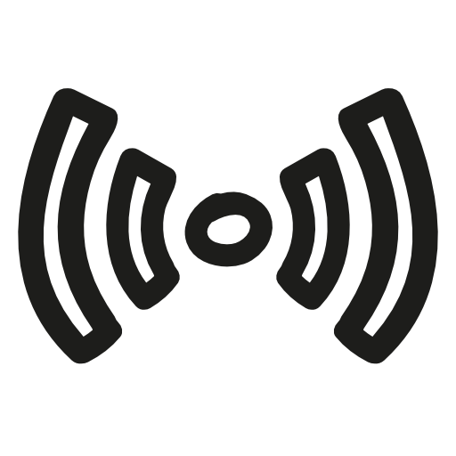 Wifi signal hand drawn symbols